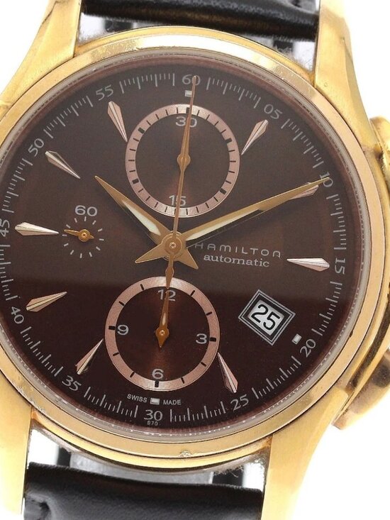 Hamilton Men HAMILTON Jazz master H326461 Date Chronograph Brown Dial Automatic Men\'s_942269